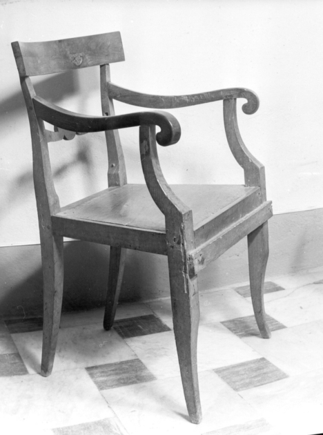 poltrona - bottega toscana (inizio sec. XIX)