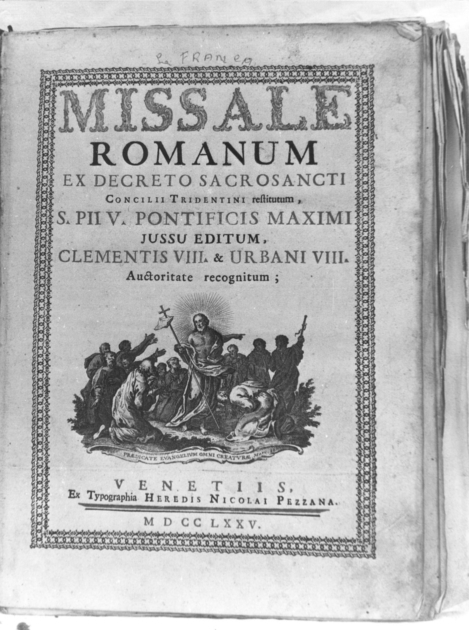 coperta di libro liturgico - ambito veneziano (sec. XVIII)