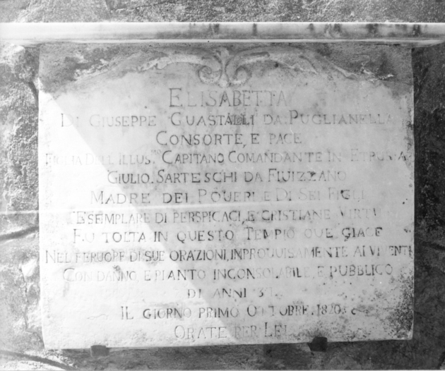 lapide tombale - bottega toscana (sec. XIX)