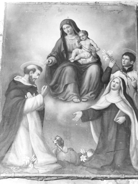 Madonna del Rosario (dipinto) - ambito garfagnino (sec. XIX)