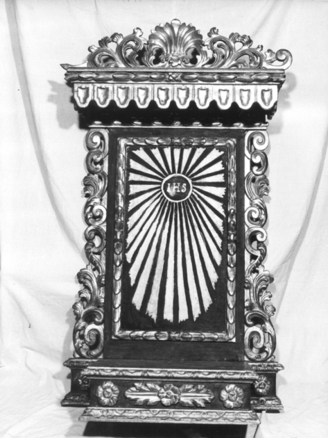 tronetto per esposizione eucaristica - ambito garfagnino (sec. XIX)