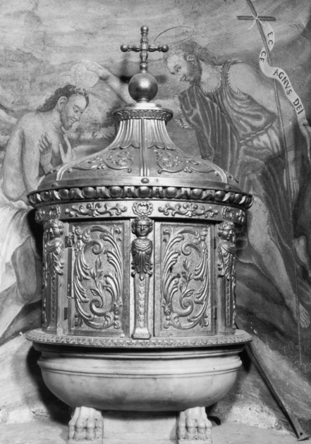 fonte battesimale - ambito apuano, ambito garfagnino (sec. XVIII)