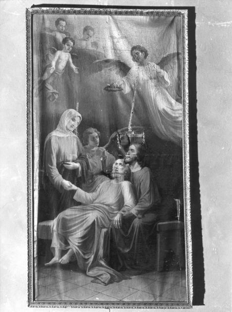 MORTE DI SAN GIUSEPPE (dipinto) - ambito italiano (sec. XIX)