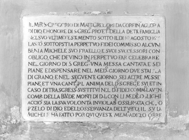 lapide - ambito garfagnino (sec. XVII)