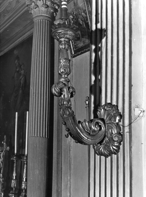 candeliere da parete, serie - ambito garfagnino (sec. XIX)