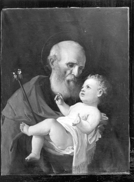 San Giuseppe e Gesù Bambino (dipinto) di Malatesta Adeodato (sec. XIX)