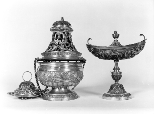 servizio per incensazione - bottega italiana (primo quarto sec. XIX)