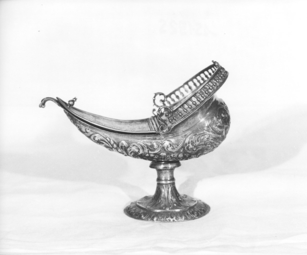 navicella portaincenso - a galeone - bottega lucchese (?) (sec. XVIII)