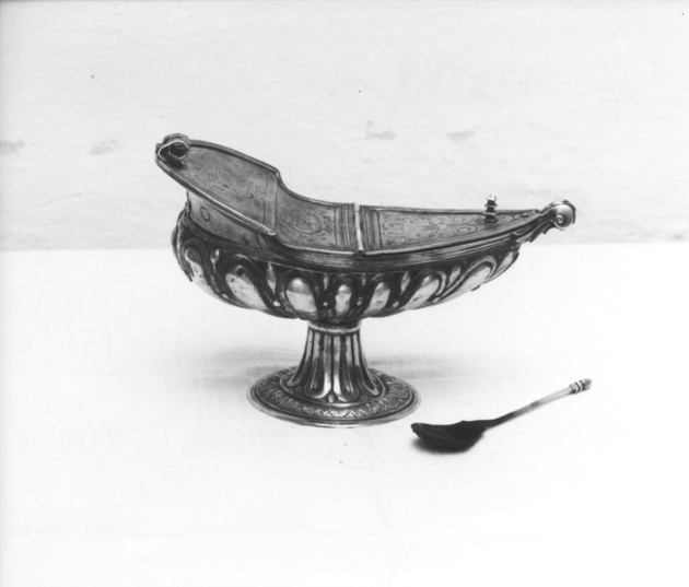 navicella portaincenso - a galeone - bottega lucchese (sec. XVII)