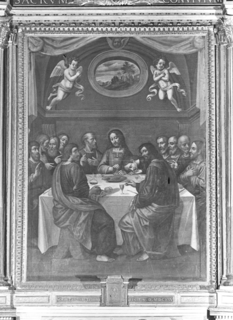 ULTIMA CENA (dipinto) - ambito italiano (secc. XVI/ XVII)