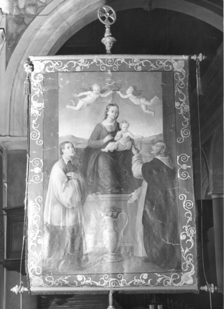 Madonna del Rosario/ visitazione (stendardo) di Giannini Gustavo (sec. XIX)