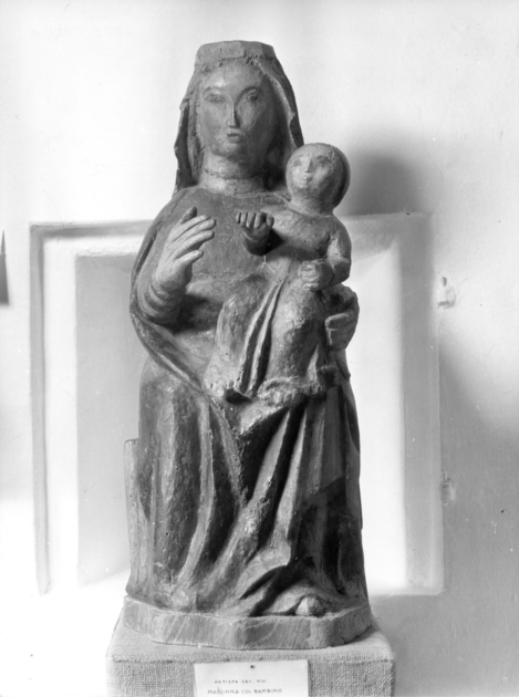MADONNA CON BAMBINO IN TRONO (scultura) - bottega lucchese (fine/inizio secc. XIII/ XIV)