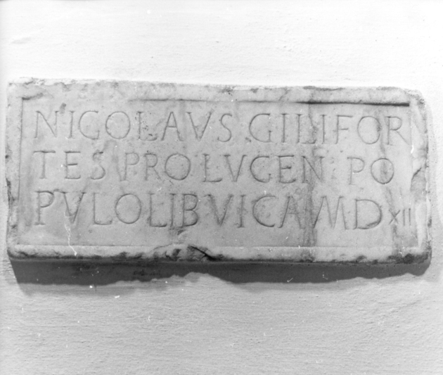 lapide - bottega toscana (sec. XVI)