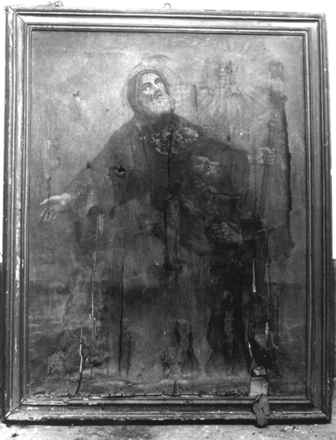 SAN FRANCESCO DI PAOLA CON UN CONFRATELLO (dipinto) - ambito italiano (sec. XVII)