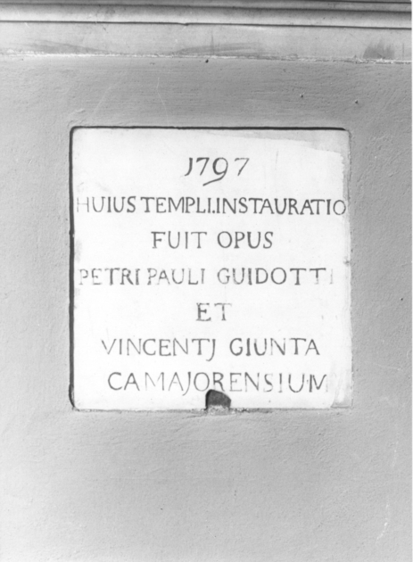 lapide - bottega toscana (sec. XVIII)