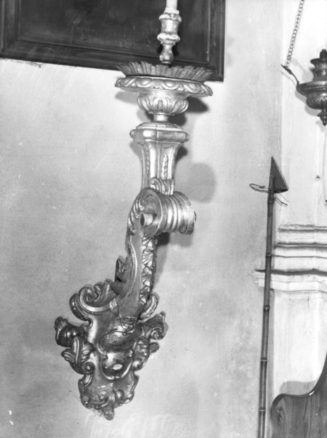 candeliere da parete, serie - bottega toscana (fine/inizio secc. XVIII/ XIX)