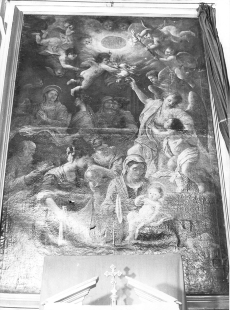 NASCITA DI MARIA VERGINE (dipinto) - ambito italiano (fine/inizio secc. XVI/ XVII)