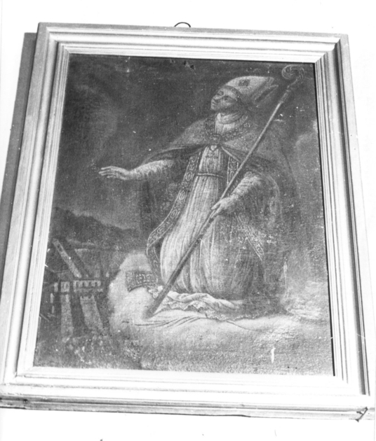 SANTO VESCOVO (dipinto) - ambito italiano (sec. XVII)