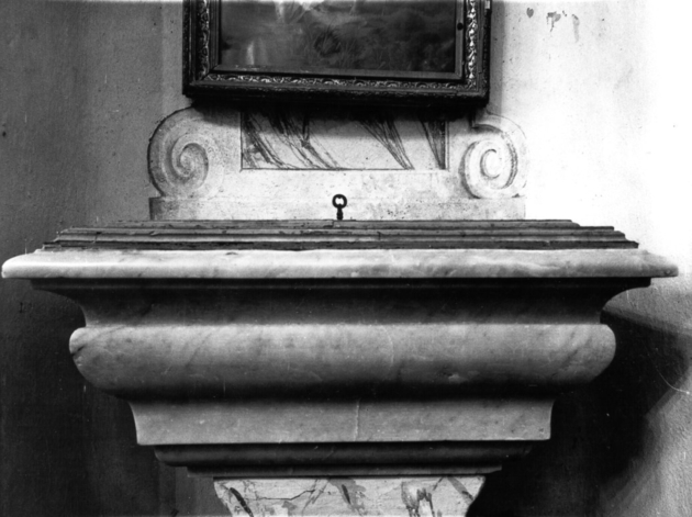 fonte battesimale - bottega toscana (sec. XVII)