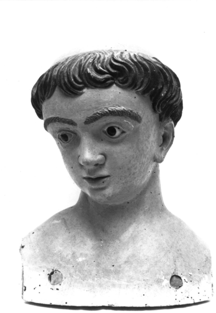 TESTA DI SANT'ANTONIO (statua, frammento) di Cipriani Ginese (prima metà sec. XIX)