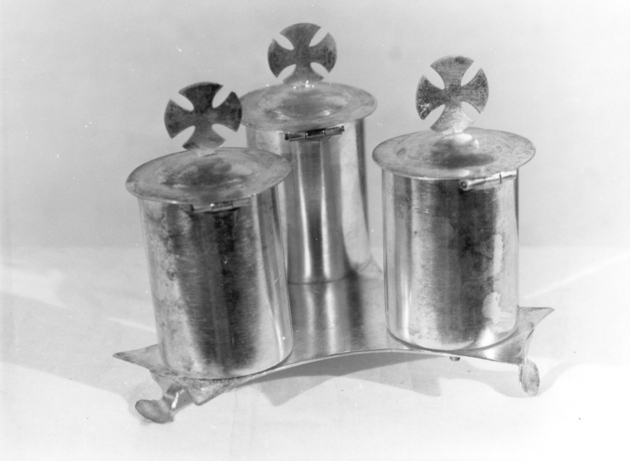 vasetti per oli santi - bottega italiana (metà sec. XIX)