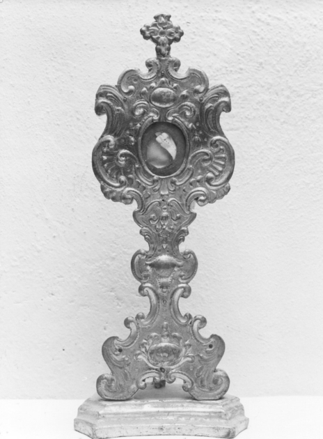 reliquiario - bottega italiana (fine/inizio secc. XVIII/ XIX)
