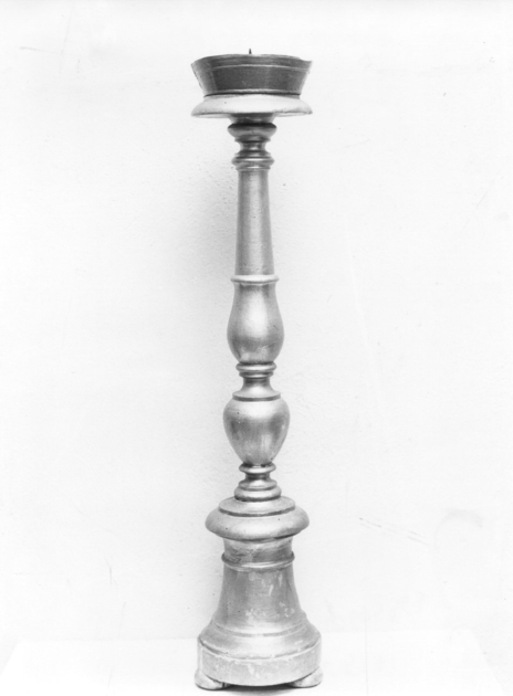 candeliere, serie - bottega lucchese (fine/inizio secc. XIX/ XX)