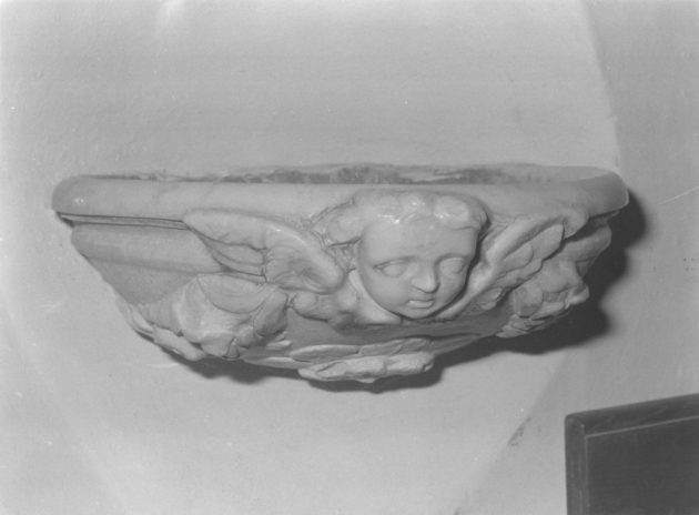 acquasantiera da parete - bottega toscana (inizio sec. XIX)