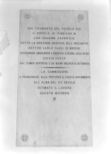 lapide documentaria - bottega lucchese (fine sec. XIX)