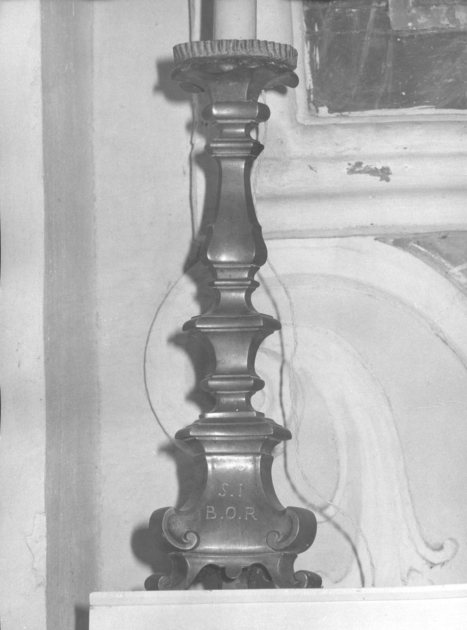 candeliere, serie - bottega toscana (fine/inizio secc. XVIII/ XIX)