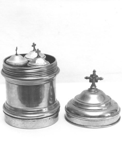 vasetti per oli santi - bottega italiana (prima metà sec. XX)