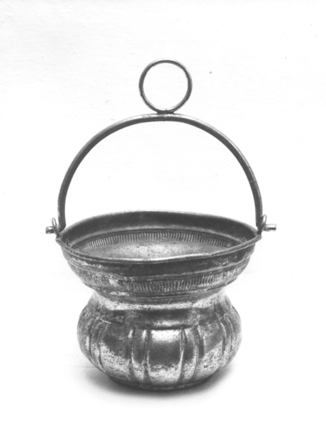 secchiello per l'acqua benedetta - bottega italiana (prima metà sec. XX)