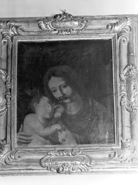 MADONNA CON BAMBINO (dipinto) - ambito italiano (sec. XVIII)