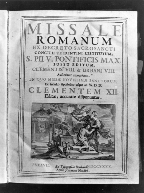 coperta di libro liturgico - bottega patavina (sec. XVIII)