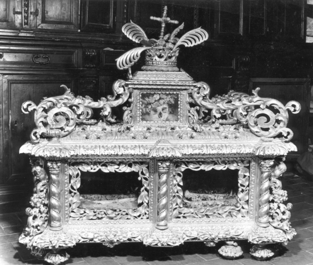reliquiario a teca - a urna - bottega toscana (sec. XVII)