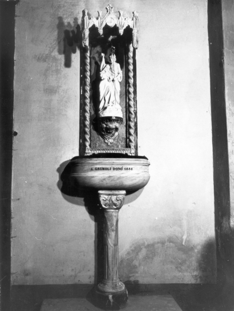 fonte battesimale - a fusto - bottega toscana (sec. XIX)