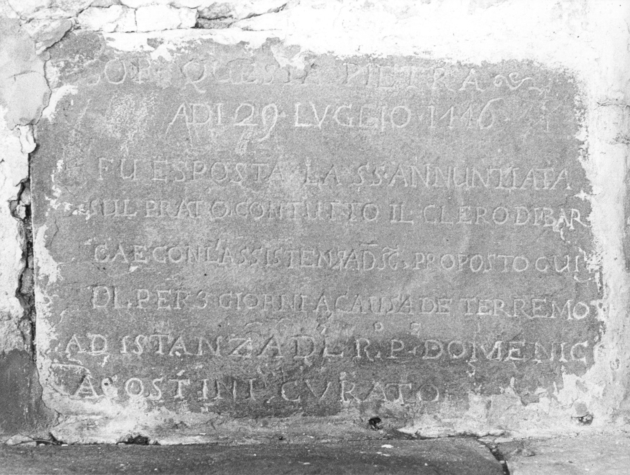 lapide - ambito garfagnino (sec. XV)