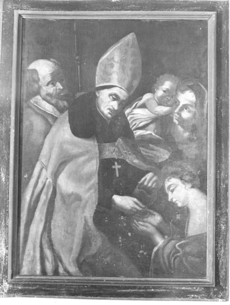 SANT'AGOSTINO VESCOVO (dipinto) - ambito toscano (sec. XVII)