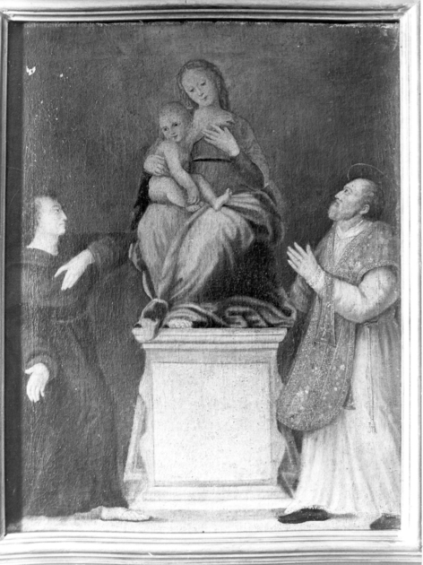 Madonna in trono con Bambino e Santi (dipinto) - ambito toscano (sec. XVI)