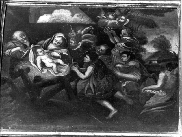 ADORAZIONE DEI PASTORI (dipinto) - ambito italiano (sec. XVII)
