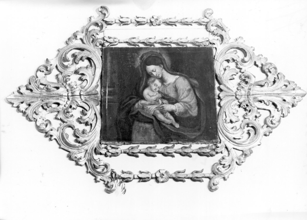 MADONNA CON BAMBINO (dipinto) - ambito toscano (inizio sec. XVII)