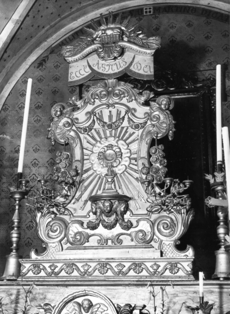 tronetto per esposizione eucaristica - ambito garfagnino (sec. XIX)