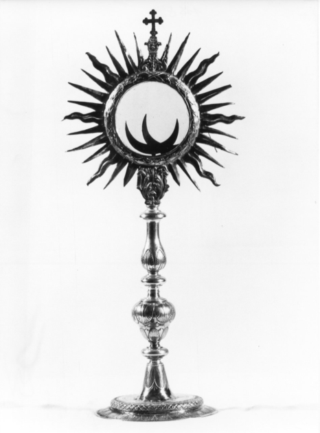 ostensorio - a raggiera - bottega italiana (prima metà sec. XIX)