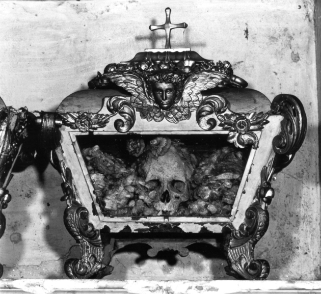 reliquiario a teca - a urna - ambito garfagnino (sec. XVIII)