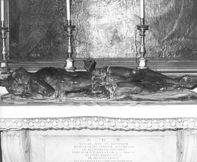 CRISTO MORTO (statua) - bottega toscana (sec. XVI)
