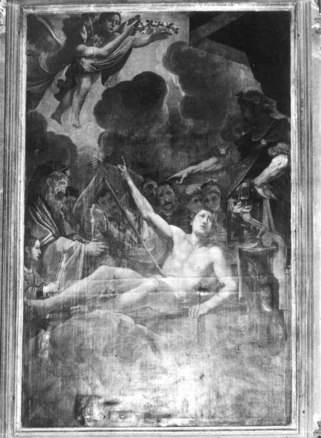 MARTIRIO DI SAN LORENZO (dipinto) di Tiarini Alessandro (sec. XVII)