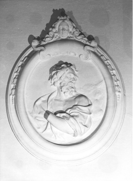 SAN LUCA EVANGELISTA (medaglione) - bottega lucchese (secc. XVIII/ XIX)