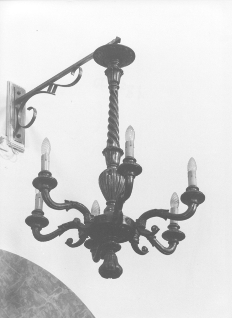 lampadario - a bracci, serie - bottega lucchese (secc. XIX/ XX)