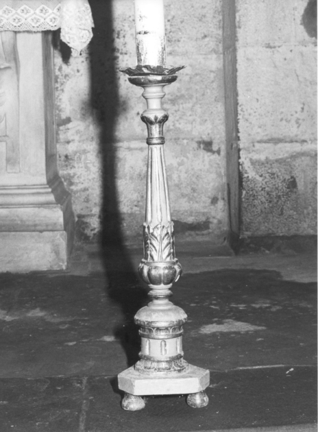 candeliere, serie - bottega lucchese (secc. XVIII/ XIX)