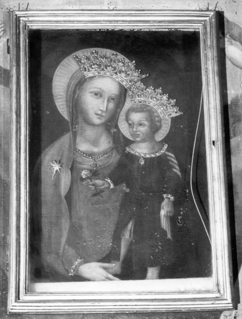 MADONNA CON BAMBINO (dipinto) - ambito italiano (sec. XVI)